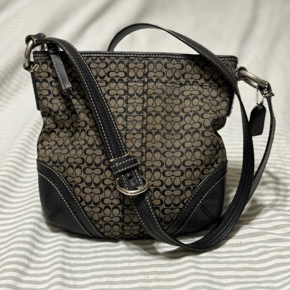 Coach Crossbody purse in signature jacquard canvas